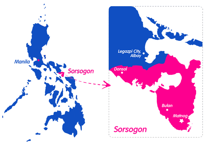 Sorsogon Map (courtesy of Peanut dela Cruz via insights.looloo.com